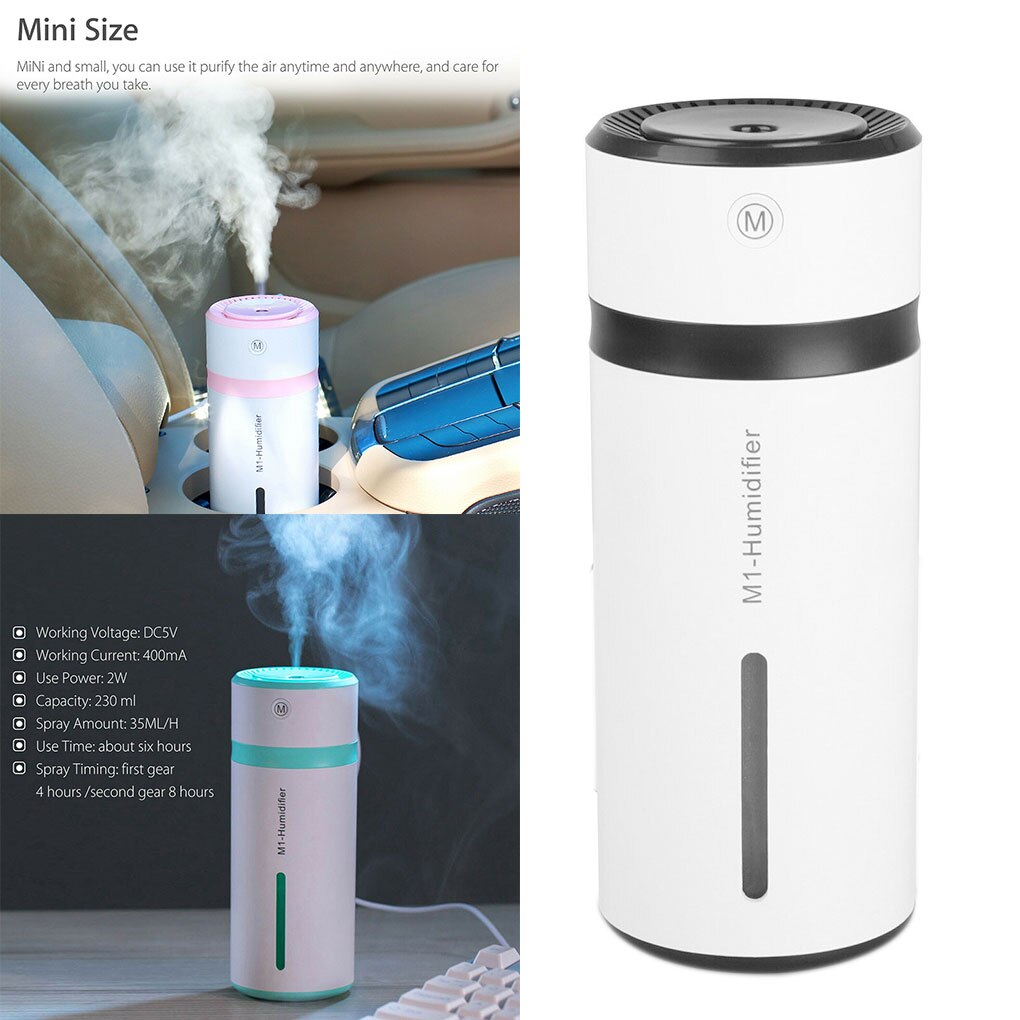 Humidifier LED Mini Portable Humidifier Home Air Purifier USB Charging Freshener Office Essential Oil Diffuser