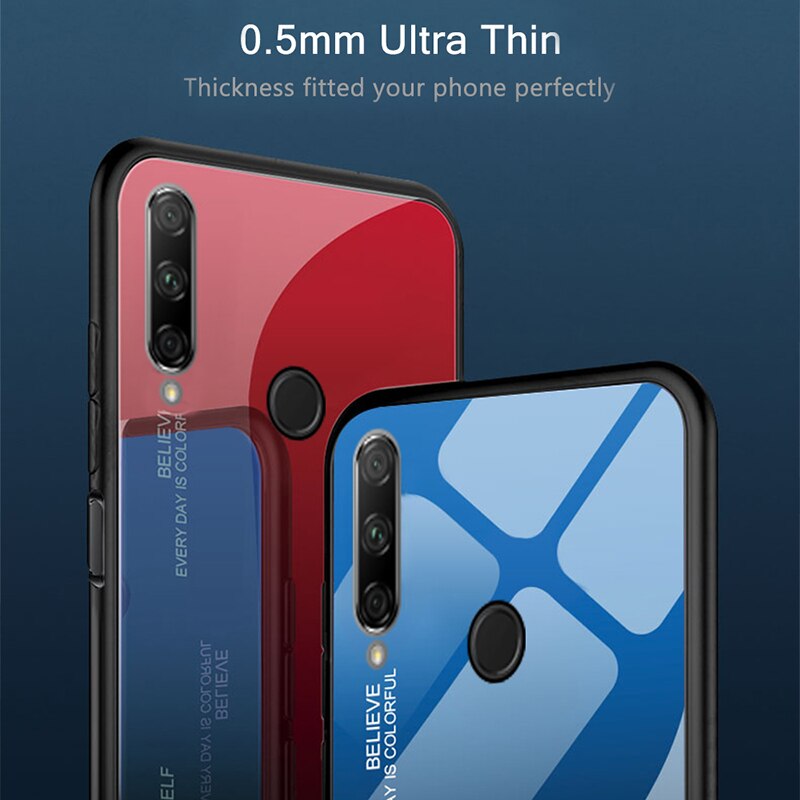 Luxus Fall Für Honor 9X9 X Premium Fall Gradienten Gehärtetem Glas Abdeckung Fall Für Huawei Ehre 9X globale Glas Fall Rüstung