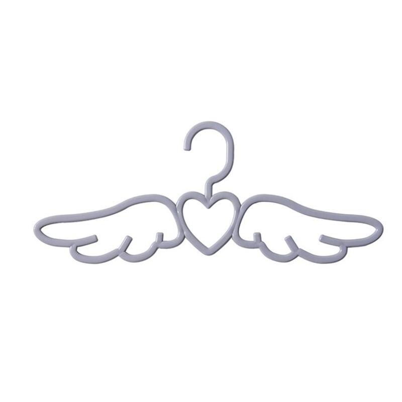 5 pcs/lot Angel wings Clothes Hangers Children Adult Shirt Trouser Coat Hanger Clothes Multifunction Non-Slip Accessories Rack: Grey