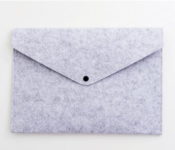 1PC Simple A4 Big Capacity Document Bag Business Briefcase File Folders Chemical Felt Filing Products School Office Supply: Pink