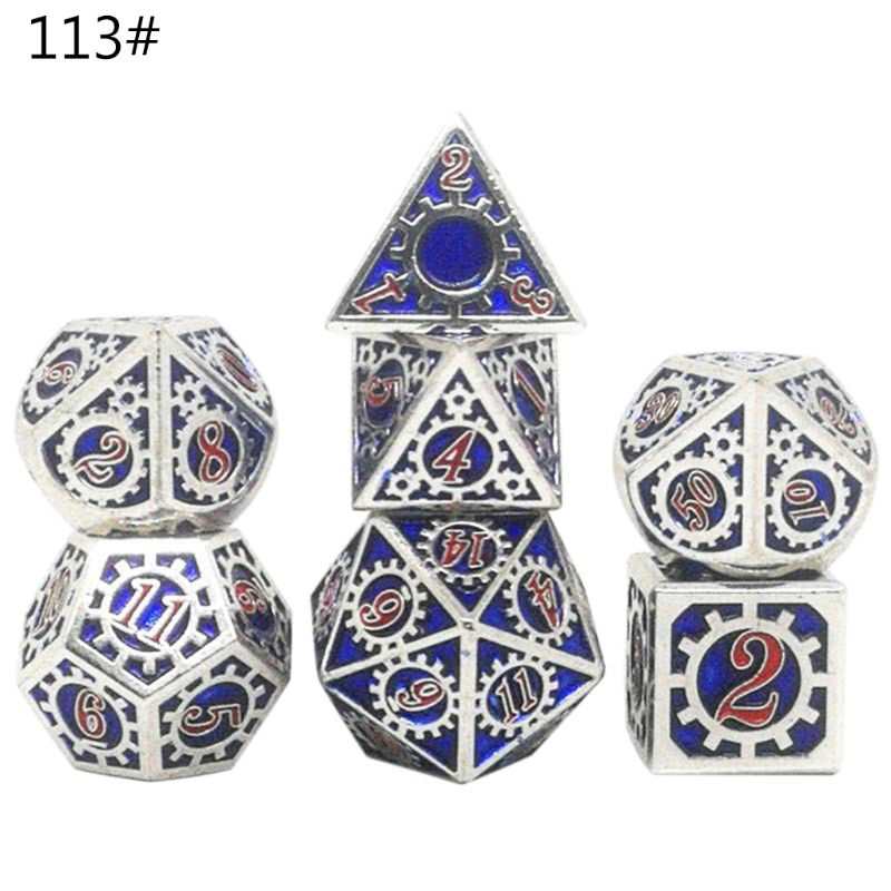 Metal Dice Set D&D Metal Polyhedral Dice Set DND Role Playing Games Board Game: 113