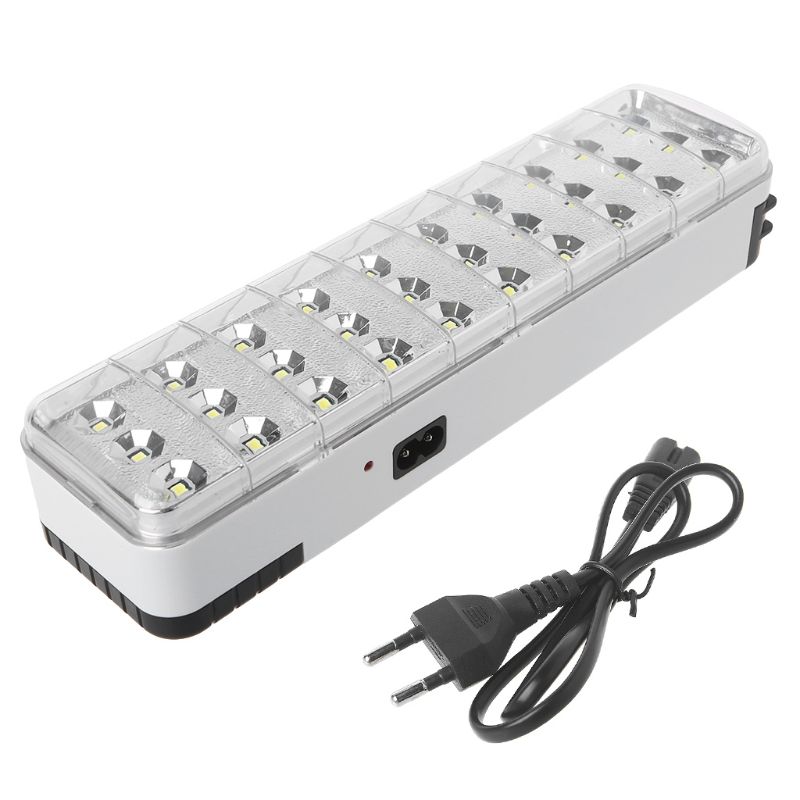 Luz de emergencia recargable para exteriores, lámpara de seguridad LED para acampada, enchufe europeo, 30 LED