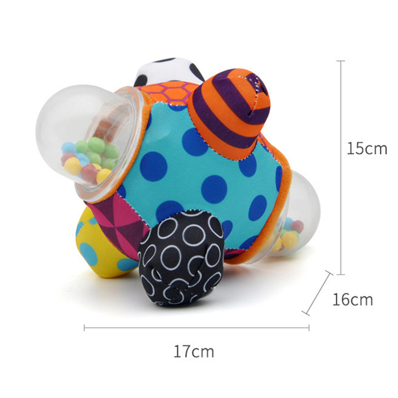 Baby Speelgoed Leuk Little Bell Baby Bal Rammelaar Speelgoed Ontwikkelen Kinderen Intelligentie Grijpen Activiteit Hobbelige Bal Voor Pasgeborenen 0- 6 Maand