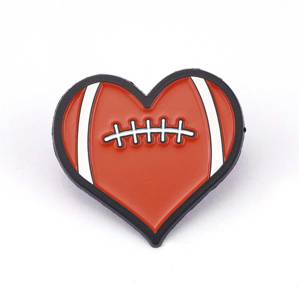 4Pcs/set Balls Enamel Pin Football Brooch Pines Lapel Pins Badge on Backpack Clothing Accessories Jewelry Friends