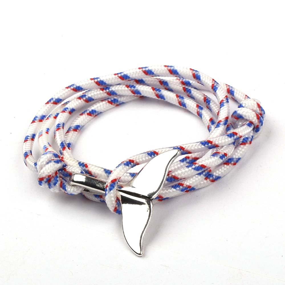 Nylon Bracelets For Men Women Couple Wrap Braided Wristband Male Bracelet Rope Hook Anchor Bangle Handmade pulseras