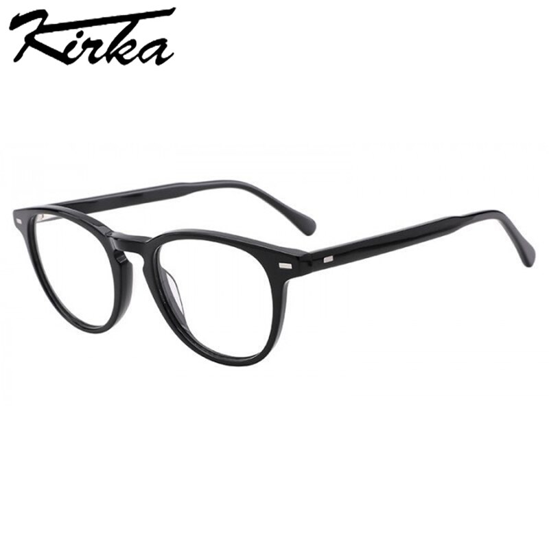 Kirka Round Transparent Glasses Woman Eyeglasses Frame Optic Prescription Glasses Myopia Computer Games Men Women Glasses Frames: WD1069P C1