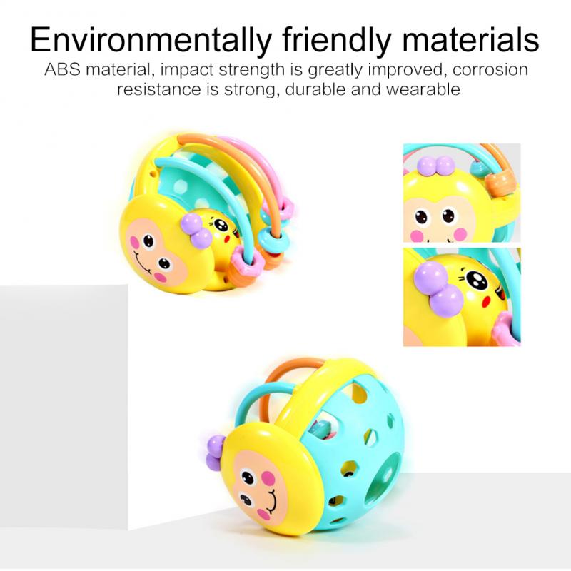 1pcs Funny Baby Rattle Soft Rubber Dumbbell Toys Children's Educational Toys In Opp Bag (random Color)