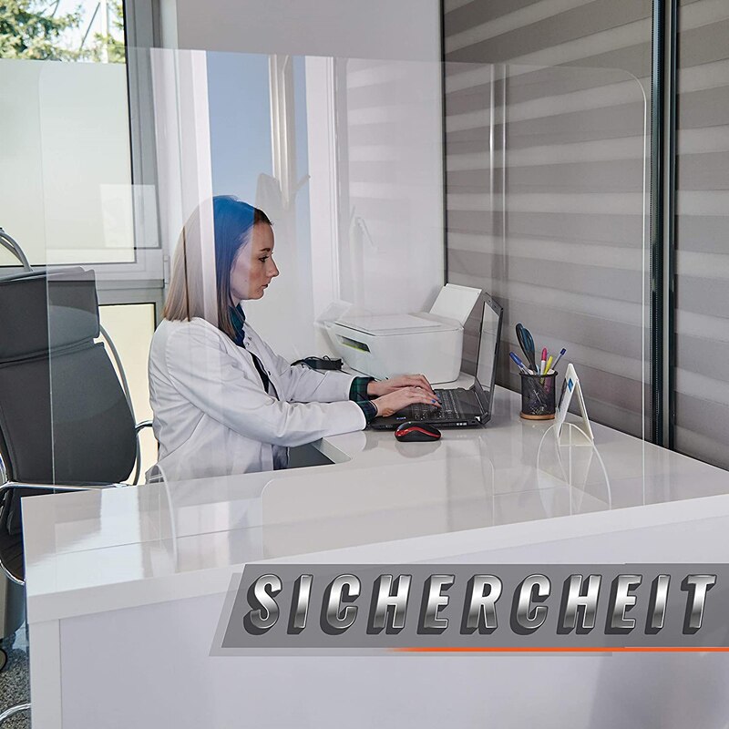 Protector acrílico de 15,7 pulgadas, barrera protectora, para restaurantes, tiendas de comestibles, tablero de protección de aislamiento
