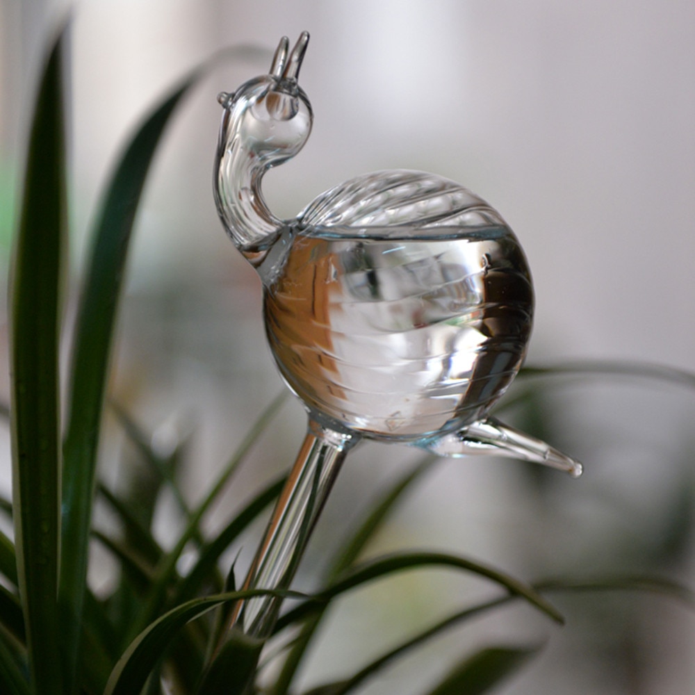 Heißer Plasic/glas Pflanze Blume Wasser Zubringer Selbst Bewässerung Gerät Zimmerpflanze Blumentopf Lampe Globus Garten Haus Waterer Vogel # PJR: H