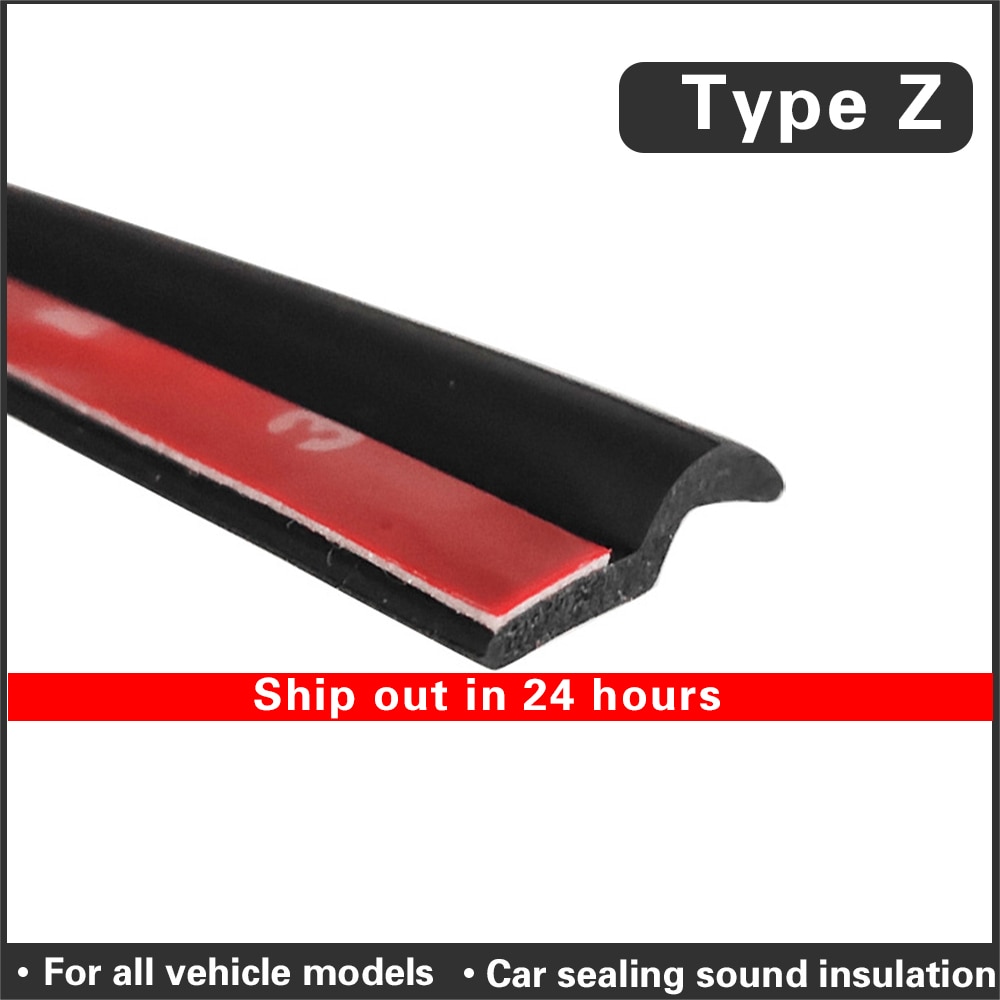 Autodeur Rubberen Afdichting Strip Z Type Geluidsisolatie Tochtstrip Afdichting Rubber Strip Trim Auto Rubber Afdichtingen Z-Vormige seal