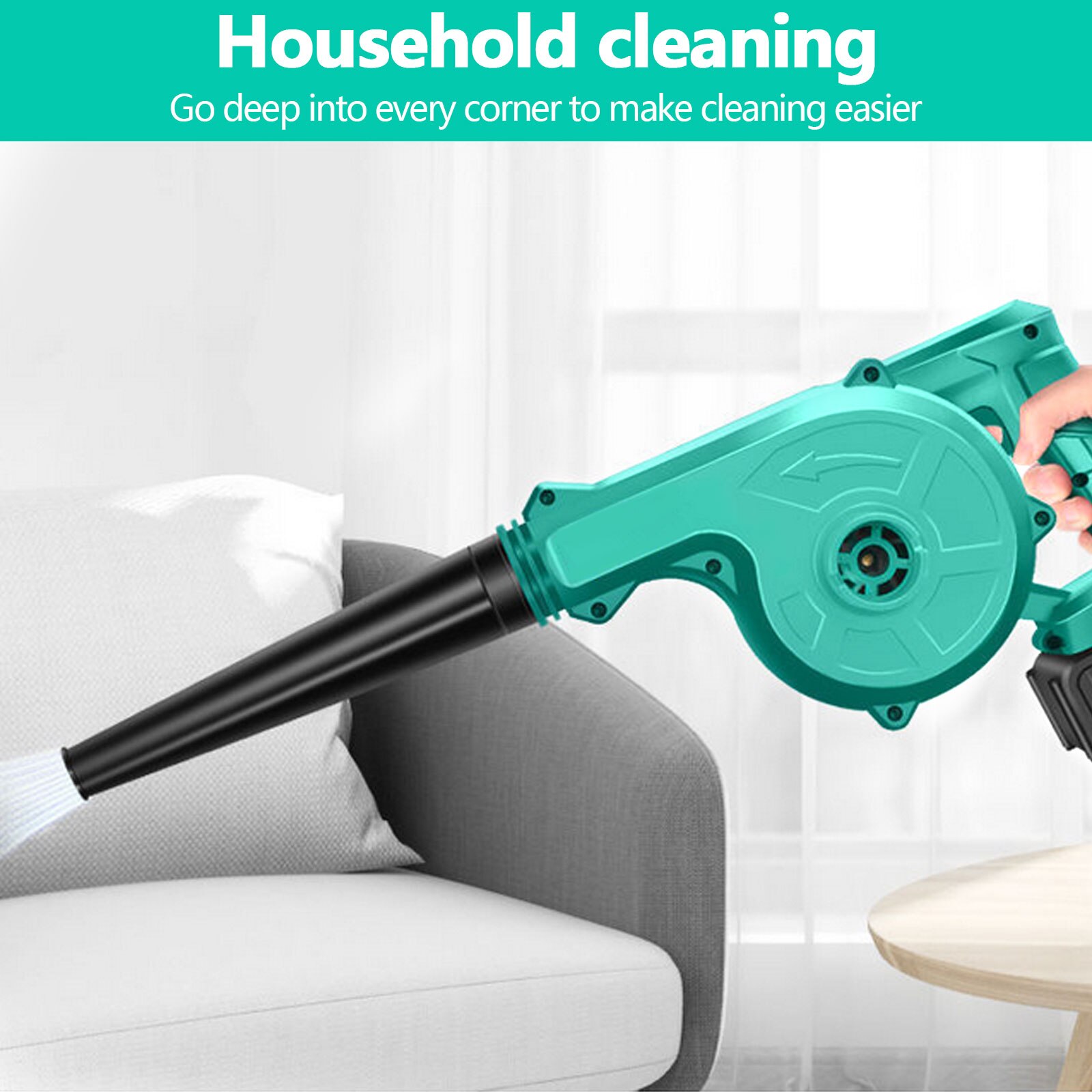 ANENG 18V 6000mAh Cordless Leaf Blower and Vacuum Lithium Battery 2-in-1 Electric Blower Air Volume for Home Garden Cleaning