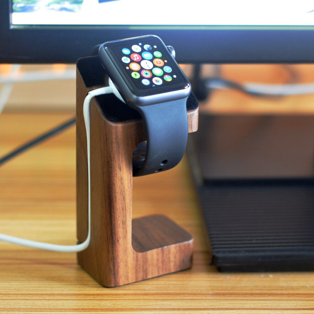 CASEIER Stazione di Carica Del Supporto Del Basamento molo per Mela Serie di Orologi di Legno 1/2/3/4 42 millimetri 38 millimetri cavo del caricatore del supporto per iwatch 1 2 3