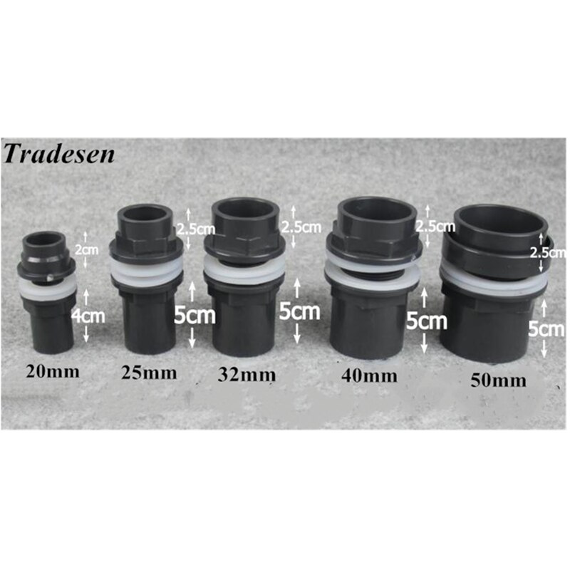 20/25/32/40/50mm sorte akvariestik, vandtæt pvc-rø... – Grandado