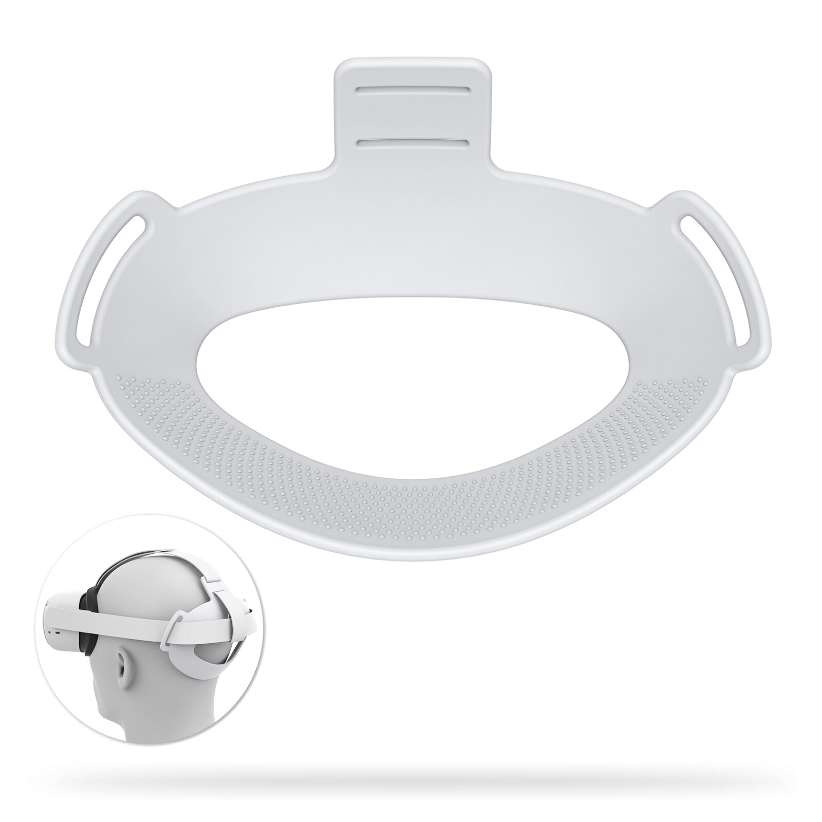 KIWI Almohadilla para Correa Oculus Quest 2 VR, Reemplazo para Correa Elite y Accesorios para Reducir la Presión de la Cabeza para Correa Quest 2 y Soporte y Fricción Mejorados, Blanco: White