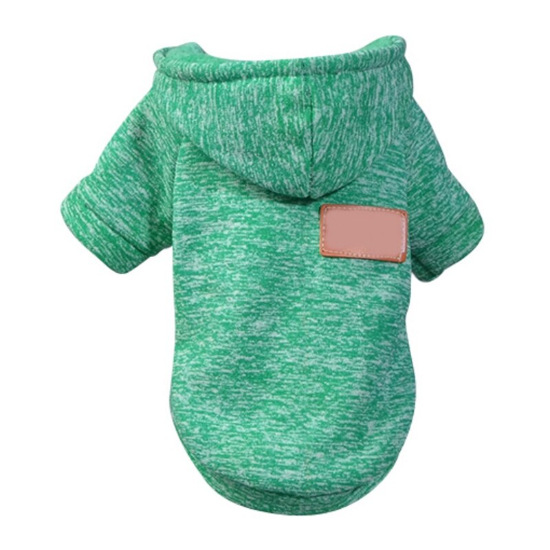 Pet Dog Hoodies Winter Warm Dog Coat Soft Pet Dog Clothes Jacket Puppy Coat Hoodie Sweatshirts Pet Clothing: Green / M