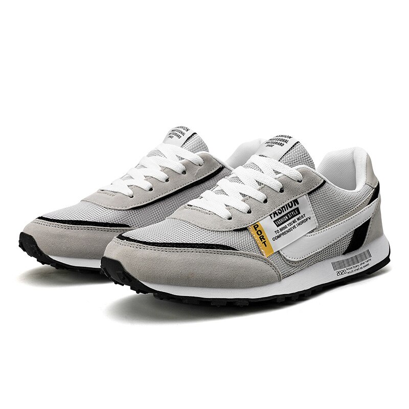 Lente herfst kleurrijke sneakers ademend mesh smart casual schoenen voor heren zachte vrijetijdsschoenen sport golf: Wit / 44