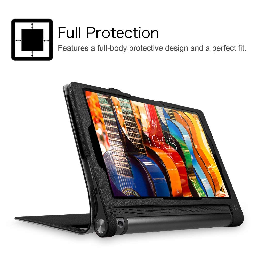 Lichee Pattern YOGA Tab 3 plus Stand PU Leather Case For Lenovo YOGA Tab 3 Pro 10 X90 X90F X90L Flip Cover YT-X703L X703F Cases