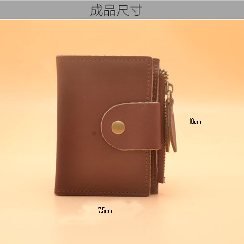 DIY leather wallet key ring card holder pvc template sewing