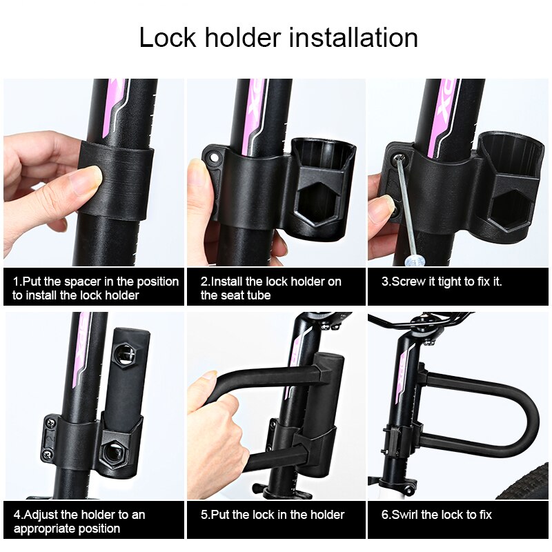 INBIKE – serrure en U antivol pour vélo de route et vtt, accessoires de cyclisme, câble de sécurité en acier robuste, jeu de serrures en U