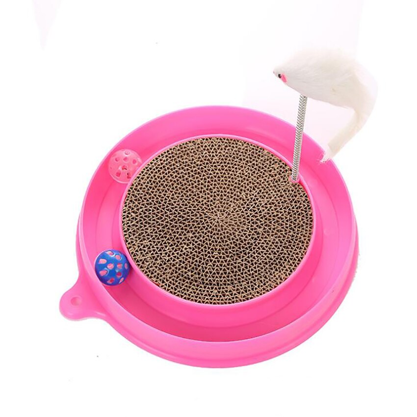 Turbo Scratcher Cat Toy, Cat Turbo Toy, Post Pad Interactive Training Exercise Hanging Mouse Play Toy with Turbo and Ball