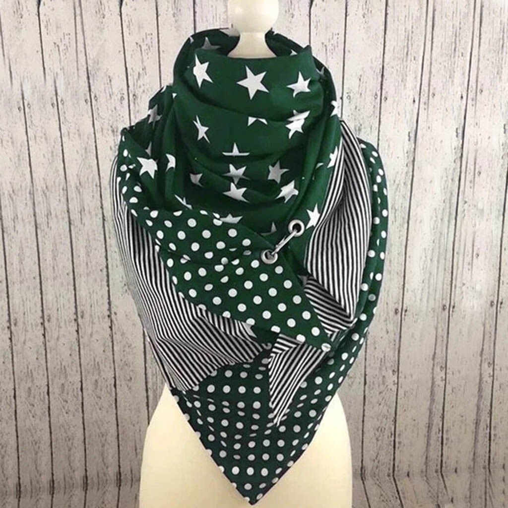 Warm Bandana Foulard Brand Scarf Women Star Plaid Winter Scarf Cashmere Scarves Lady Pashmina Shawl Wrap Neck: B