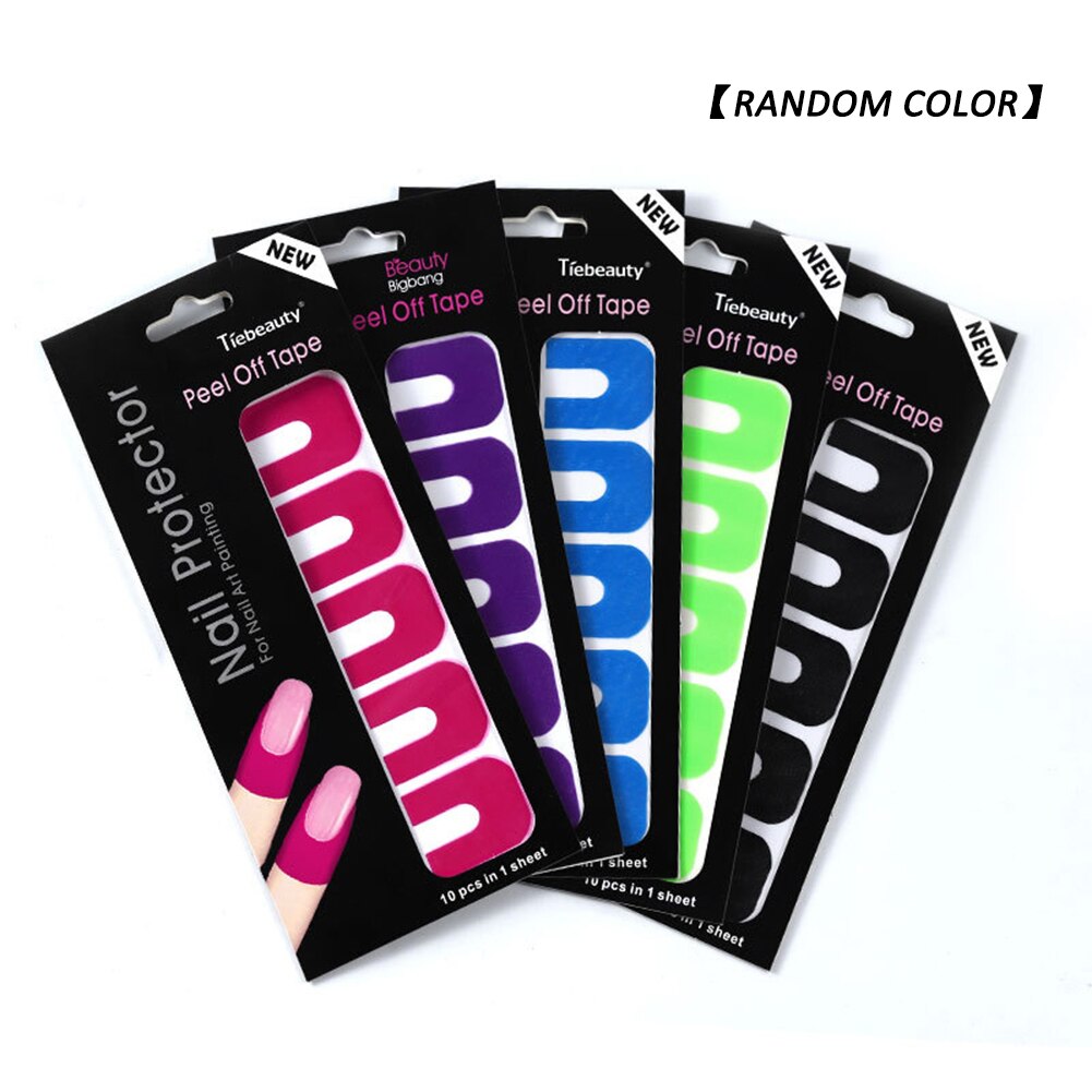 Décoller le ruban protecteur d'ongle résistant aux déversements en forme de U vernis à ongles anti-déversement vernis protecteur autocollants peinture
