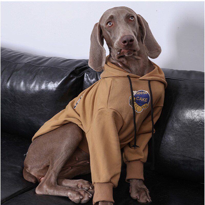 Grand pull pour chien, vêtements d&#39;automne et d&#39;hiver, Golden Retriever, Doberman, Labrador, veste avec chapeau, chemises, accessoires pour chiens