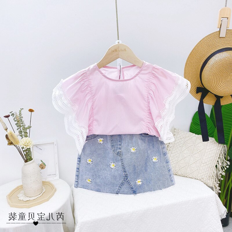 Gonna Jeans ricamati Casual per ragazze estive 2022