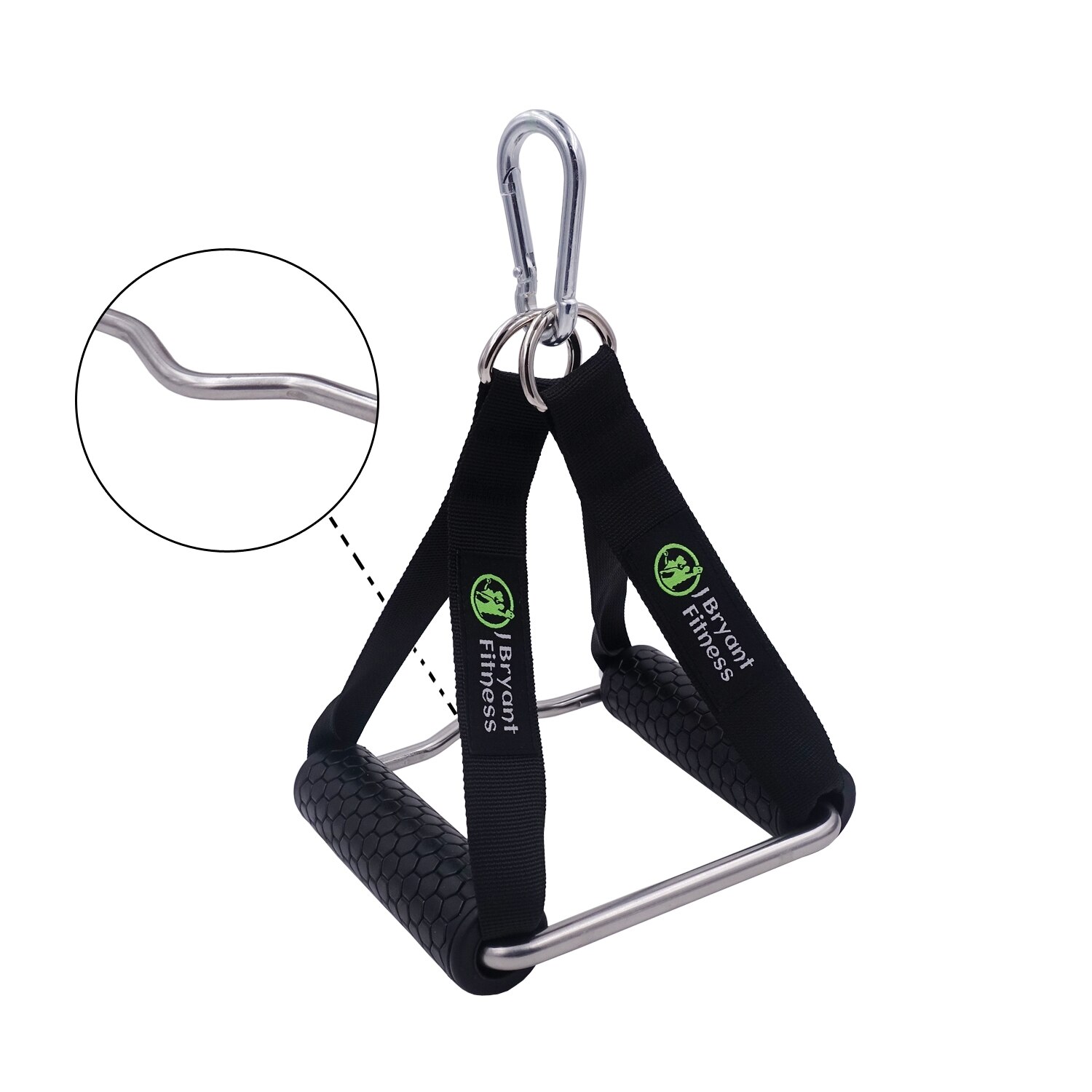 Portable Metal Gym Double D Handles V Bar for Cable Machine LAT Pull Down T-bar Row Training Landmines Handles Workout Equipment: TPE handle