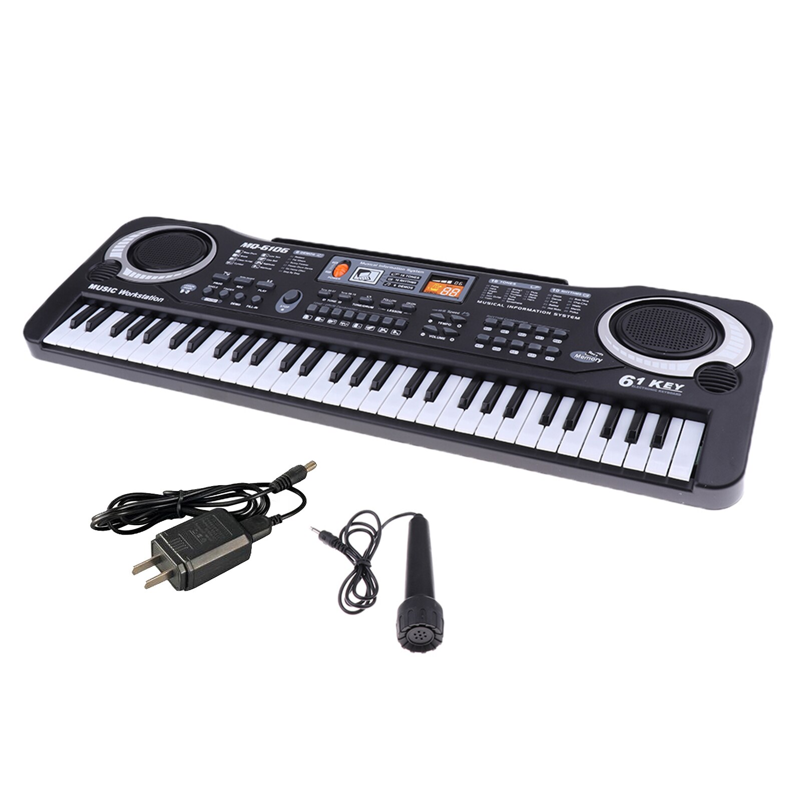 Clavier Piano 61 Touches Numérique Avec Microphone Et Haut-parleurs Pour Enfants Et Adultes