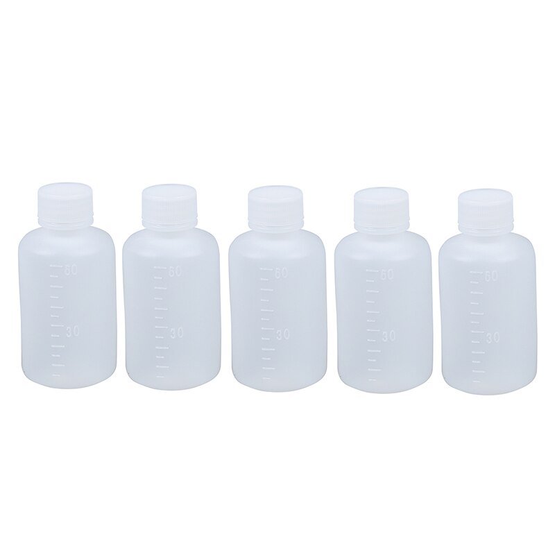 60ml Klare Kunststoff Zylinder Geformt Chemischen Mittel Flasche 5 Stck