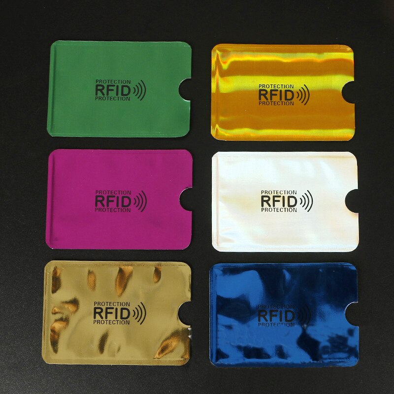 support de Protection en aluminium Anti Rfid pour lecteur de carte de crédit en métal, 2 pièces