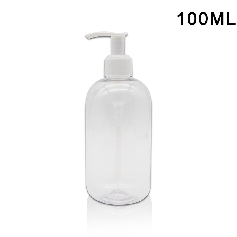 Clear Plastic Verdikte Flessen Met Pompen Dispensers Navulbare Vloeibare Zeep Transparante Ronde Flessen Fping: 100ml