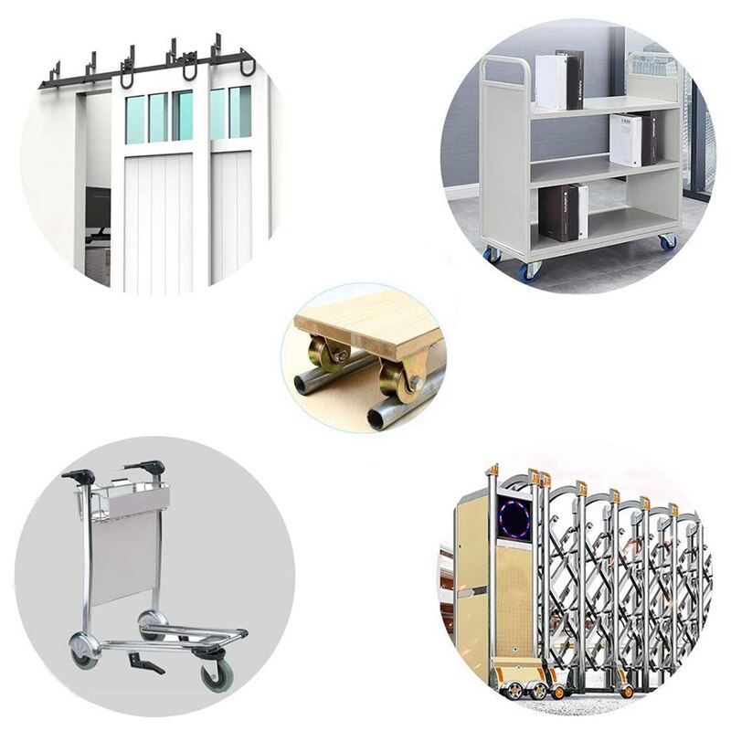 U-Shaped Track Wheels Heavy Rigid Pulleys Sliding Door Casters Directional Wheels