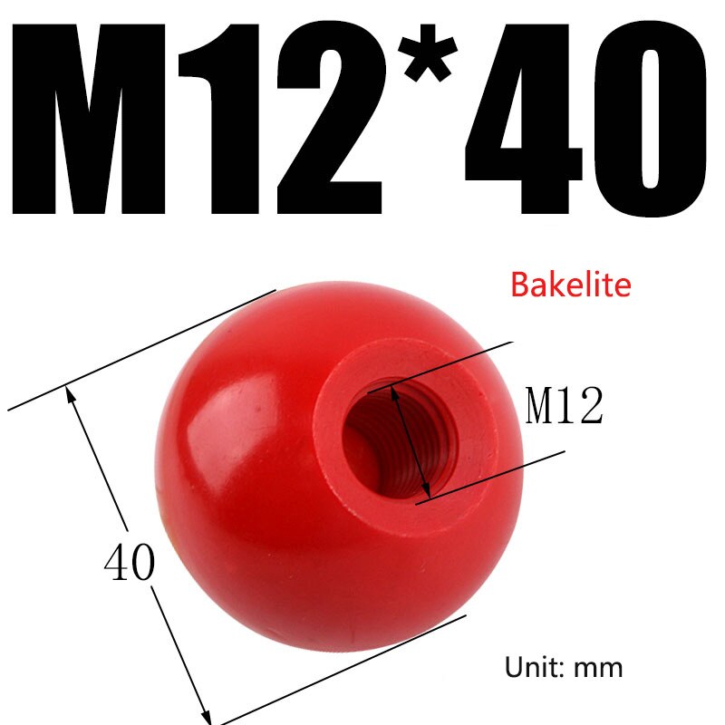2 stück rot-schwarzer kugelhebelknopf mit kupferkern / bakelitkern / eisenkern, ersatz-rundgriff für werkzeugmaschinen  m4 m5 m6 m8 m10 m12: Beige