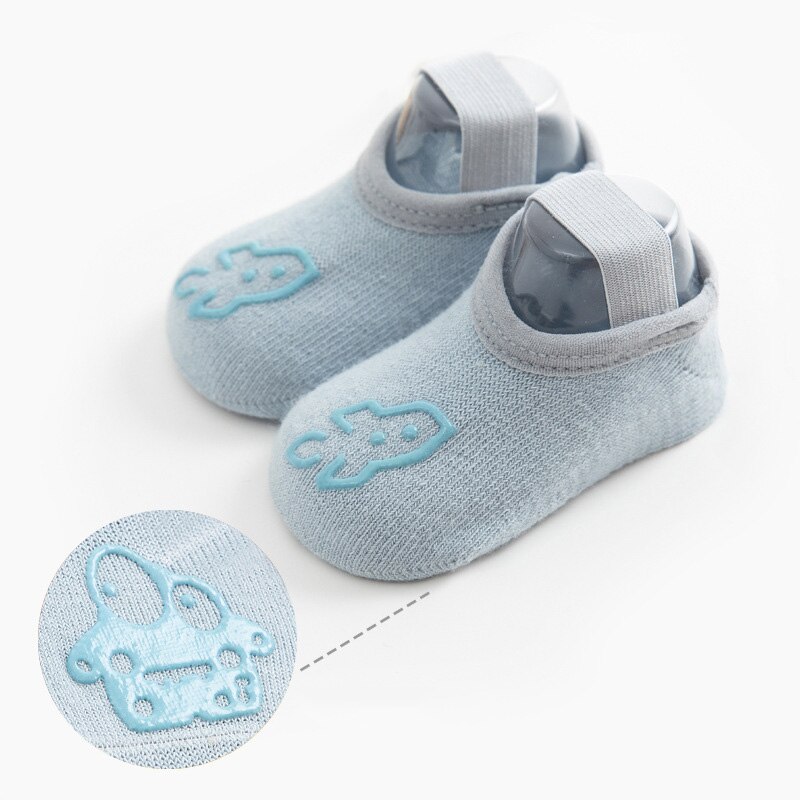 Primavera e outono 0-3t crianças meias dos desenhos animados antiderrapante bebê meninas meias da criança chão respirável confortável meninos meias: Azul / M(1-3T)