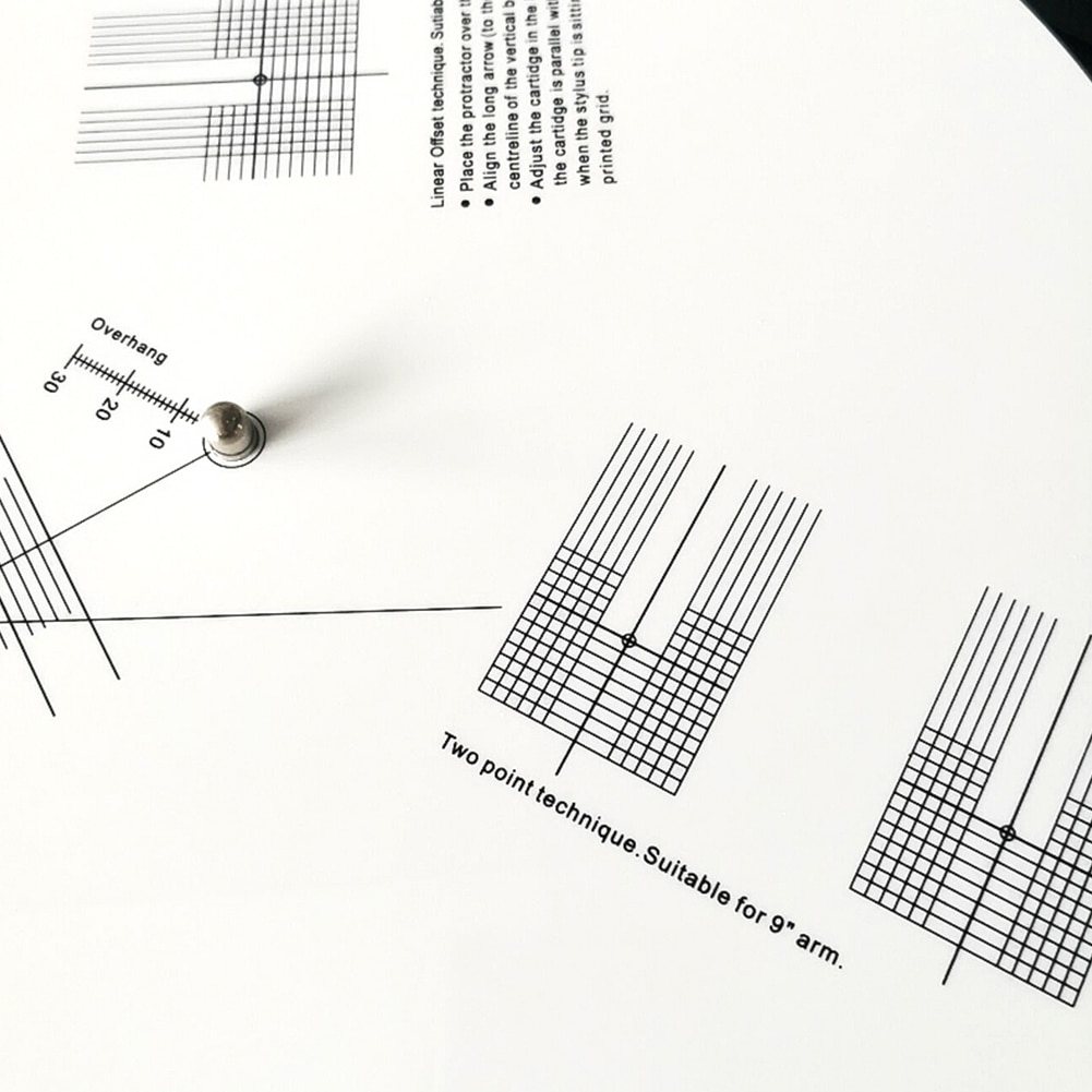 Calibration Plate Adjustment Tool Pickup Record Player LP Vinyl Mat Phono Alignment Stylus Turntable Protractor Ruler