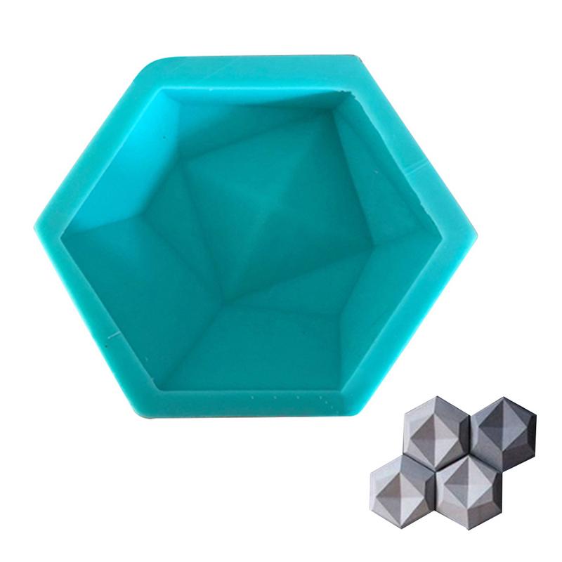 Hexagon Handwerk Silicone Mold Geometrische Beton Mallen TV Achtergrond Decor Muur Baksteen Siliconen Mallen Voor Muur Steen Tegel