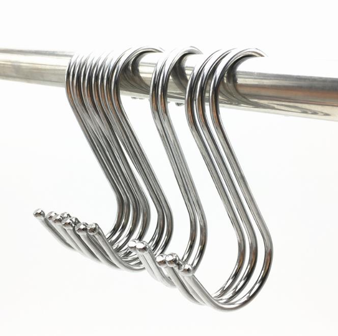 S Haken Rvs Metalen S-Vormige Haken Badkamer Keuken Kapstokken Opknoping Hanger Opslag Houders Organizer Huishoudelijke