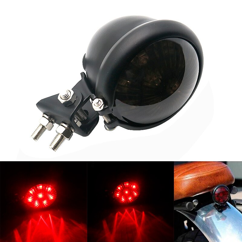Led motorcykel justerbar cafe racer stil stop baglygte motorcykel bremse baglygte baglygte til choppe  xl 883 1200 vt750 vf75
