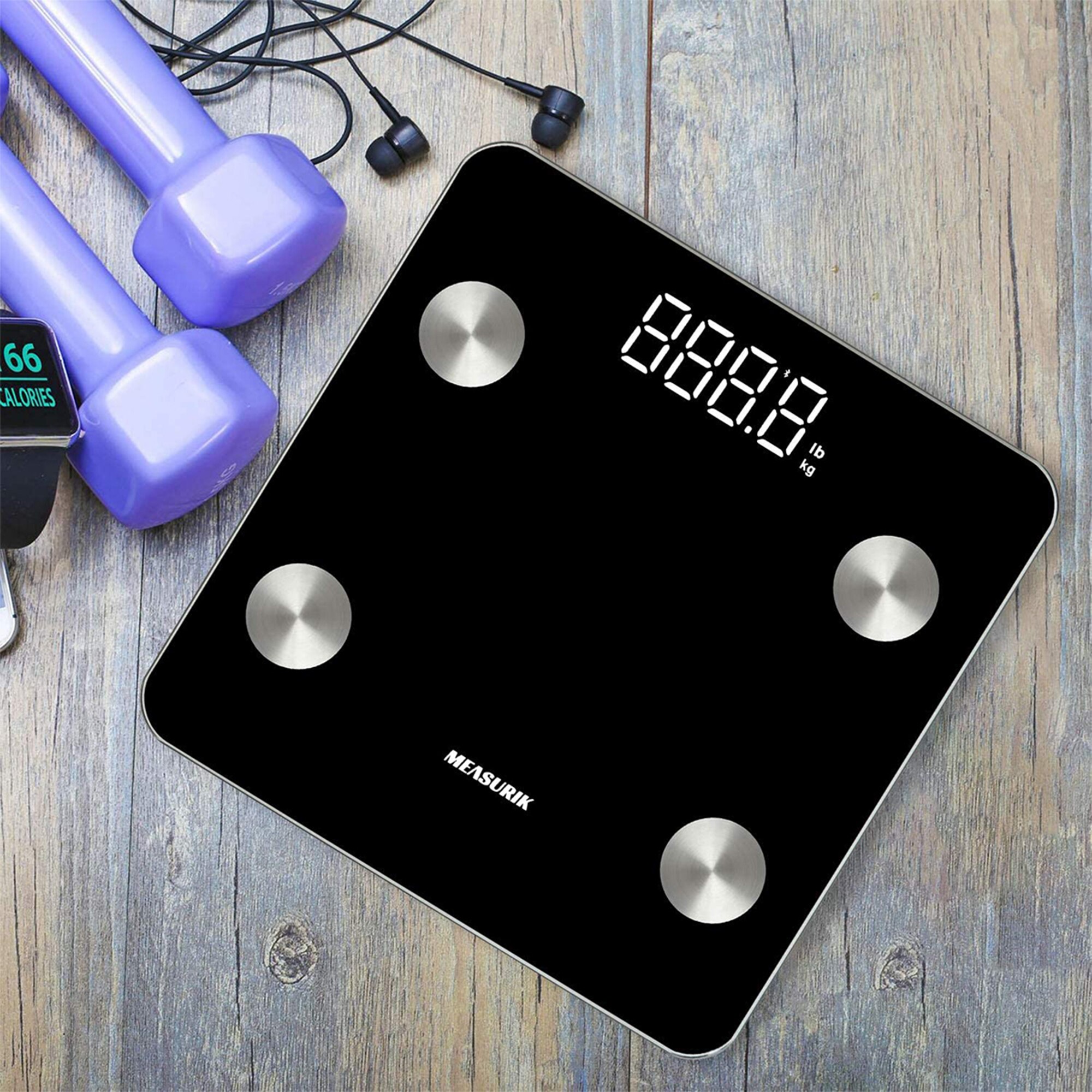 Smart Body Fat Scale Bluetooth Body Composition Analyzer Measurement of Body Weight Body Fat BMI Muscle Hydration (up to 180 kg)