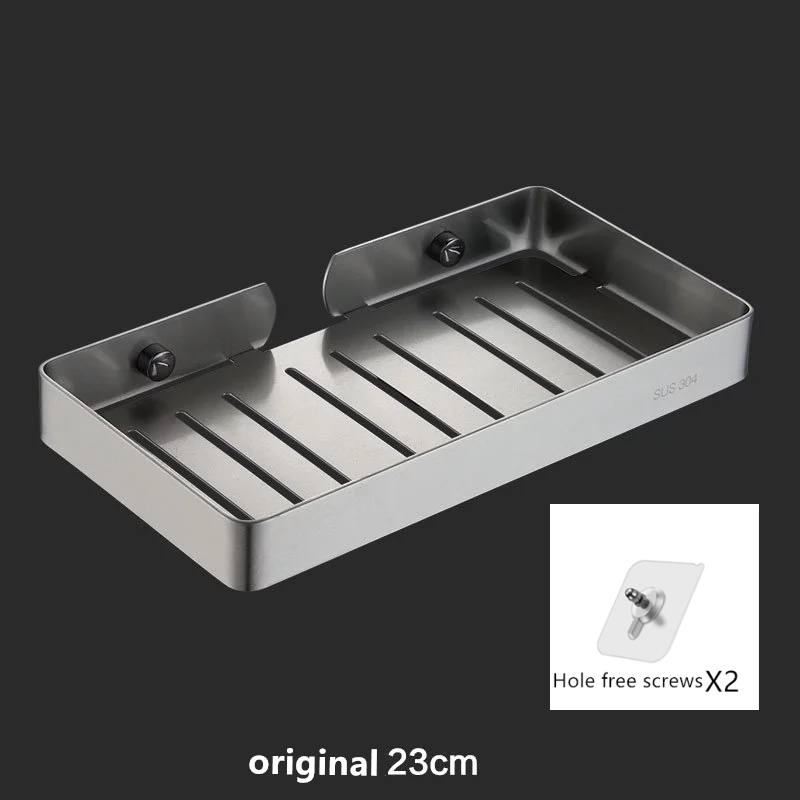 Edelstahl Seife Dish Bad Lagerung Seife Rack Platte Box Container Wand Storage Rack-Halter Seife Dish Halter: 593 LONG ORIGINAL