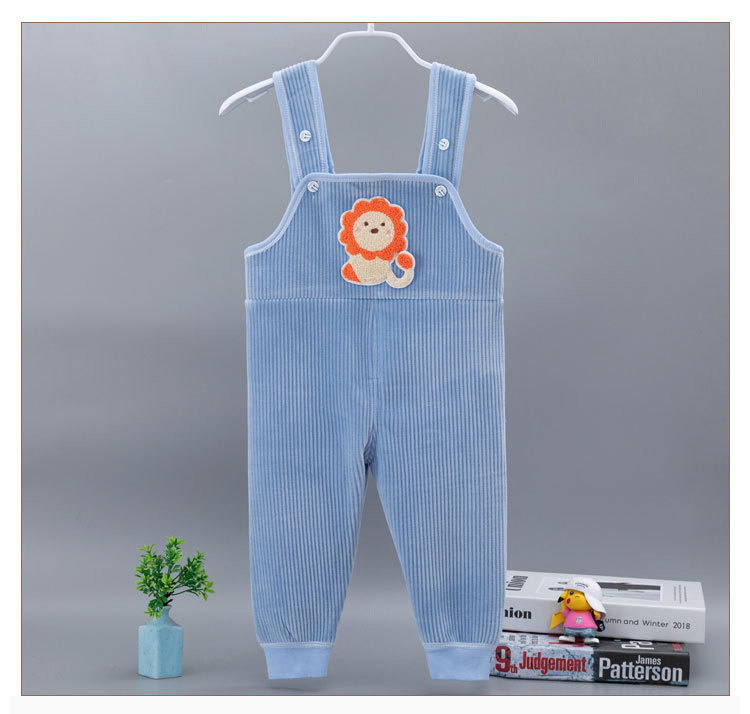 Jongen Plus Fluwelen Overalls Knit Herfst Winter Kinderen Snoep Bib Harembroek Jongens Meisjes Pocket Gebreide Overalls Jumpsuits: YELLOW / 12m