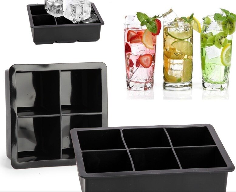 Silikon bez BPA gorąca sprzedaży tacy wysokiej jakości 6 wnęka lodu forma kostki