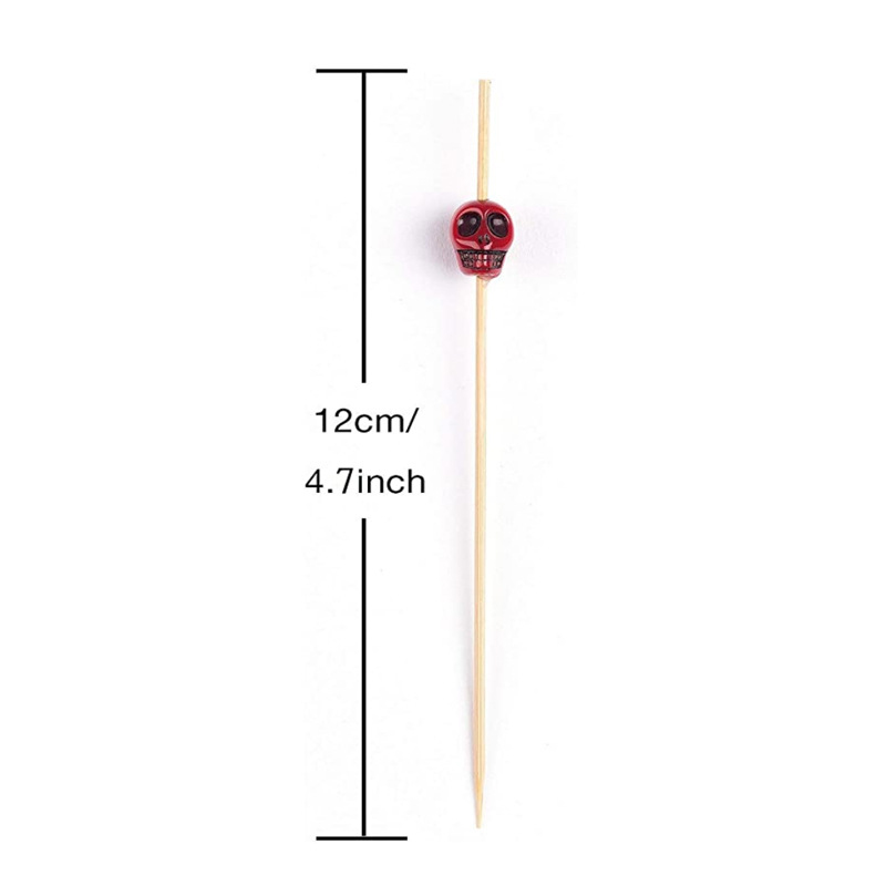 50pcs jetable en bois fruits pics apéritif boisson Cocktail boisson bâtons cure-dents pour fête de mariage Barbecue anniversaire