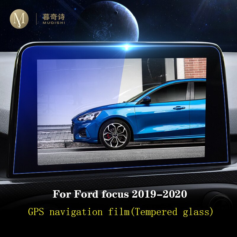 Película de navegación para Ford focus GPS para coche, película protectora de vidrio templado, antiarañazos, accesorios de reajuste