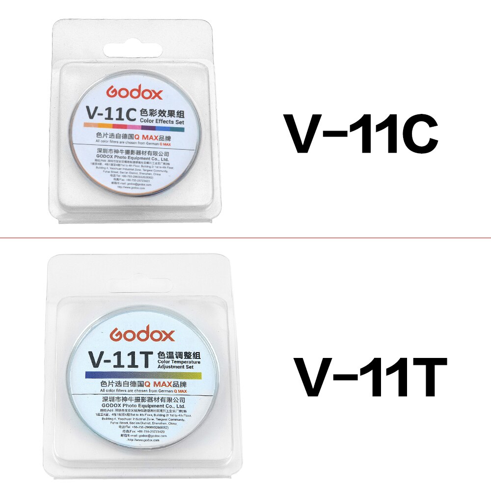 Godox V-11C V11C of V-11T V11T Kleur Filters voor AK-R16 of AK-R1 Compatibel Godox V1 Serie Speedlite Flash