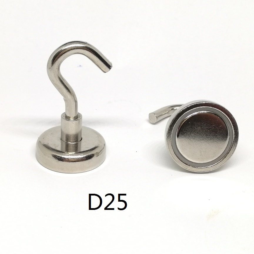 N42 magnetiska krokar stark neodym fiskemagnet hållare ndfeb grytmagnet krokar dia 16mm-60mm