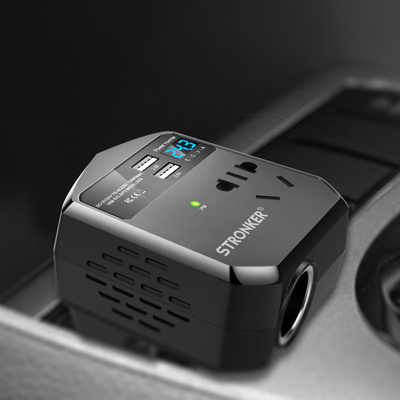 Bil usb power inverter laddare 12v/24v to 220v output omvandlare adapter kontakt bilelektronik tillbehör högspänningsskydd