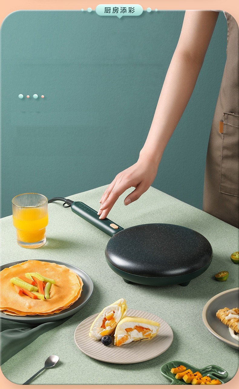 Máquina eléctrica portátil para hacer crepes y tortitas, dispositivo antiadherente para el hogar, resistente al agua, 220V